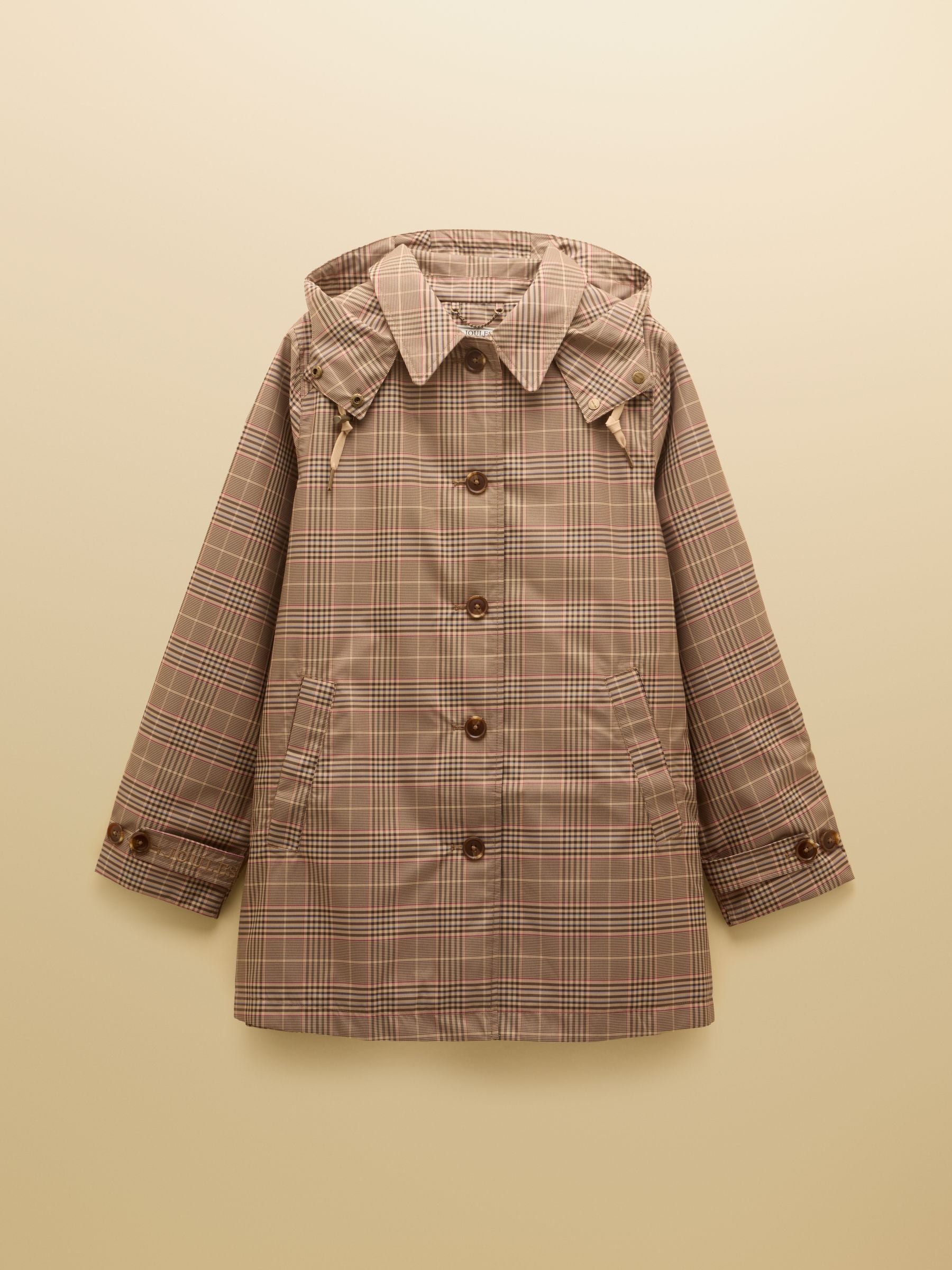Rainmore Check Waterproof Button Through Raincoat