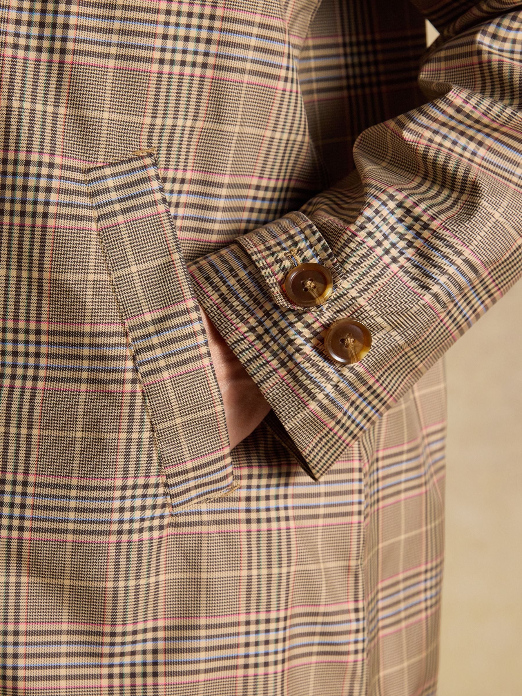 Rainmore Check Waterproof Button Through Raincoat