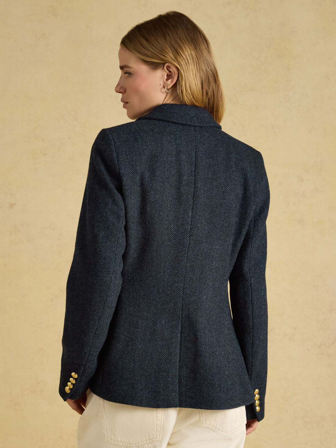 Canterley Tweed Blazer - Navy Herringbone