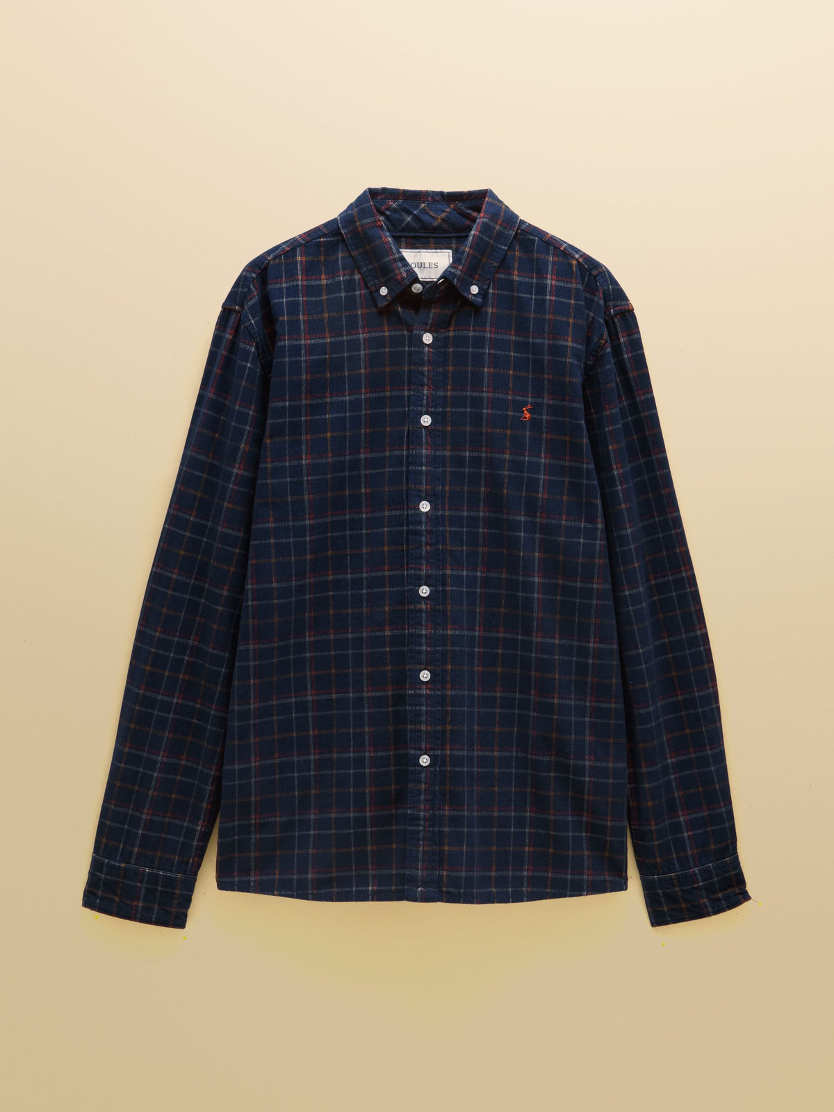 Cord Check Classic Fit Shirt - Navy