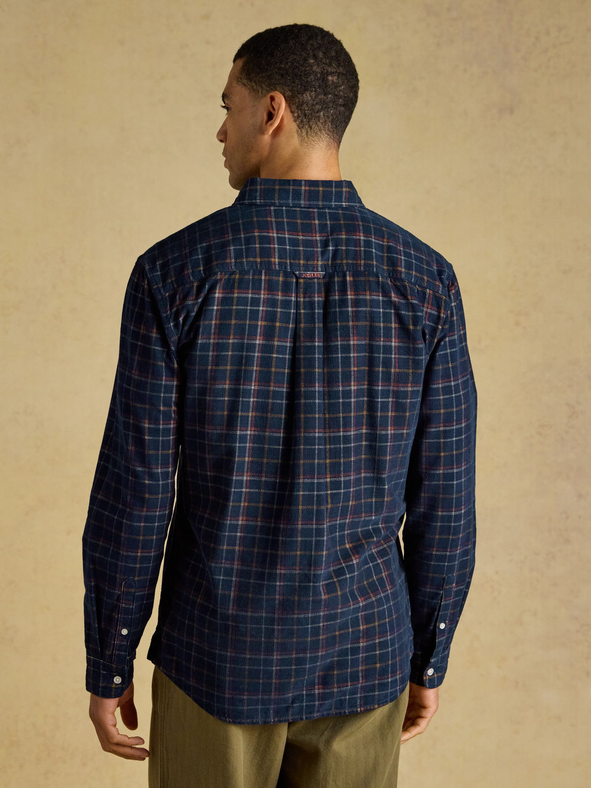 Cord Check Classic Fit Shirt - Navy
