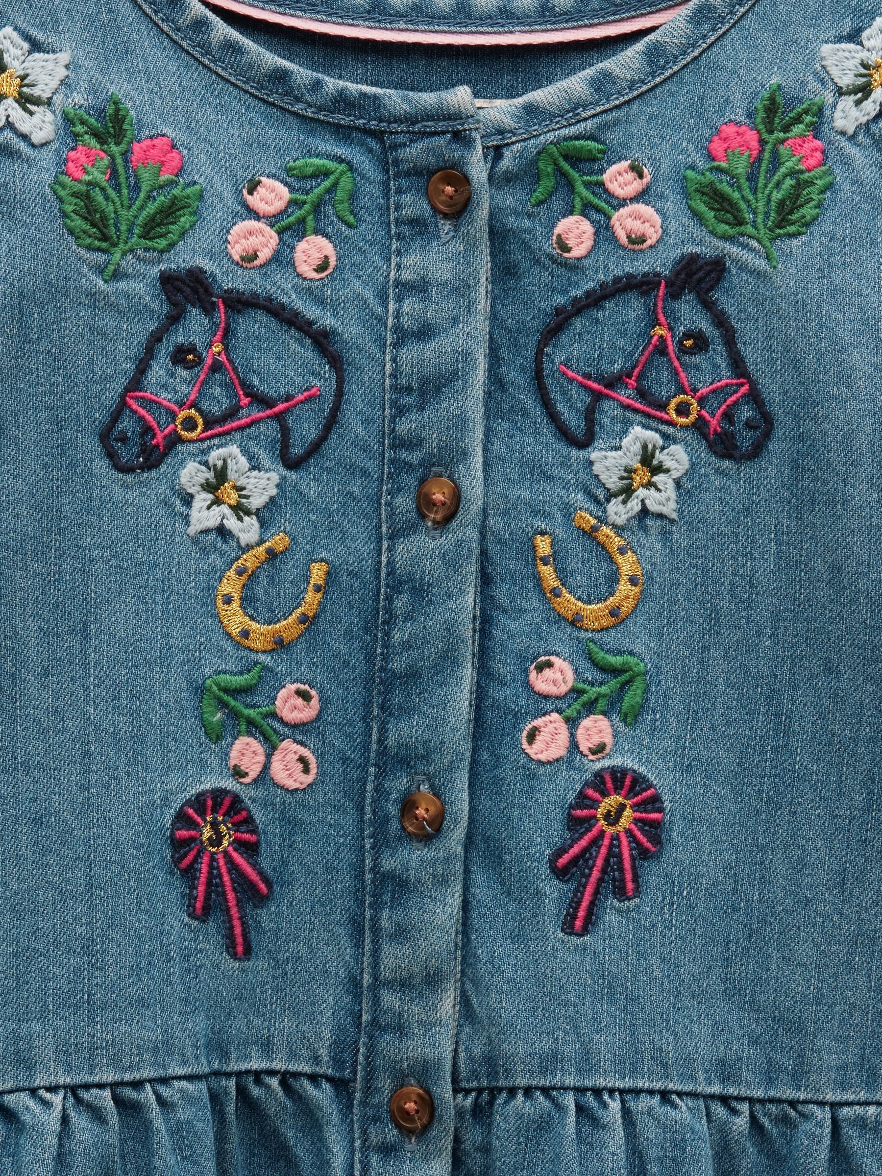 Girls' Blair Denim Embroidered Dress