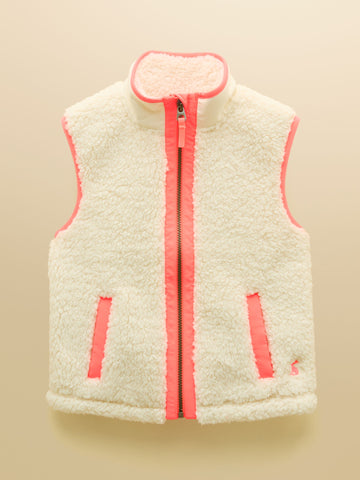 Girls' Tilly Cream Fleece Gilet