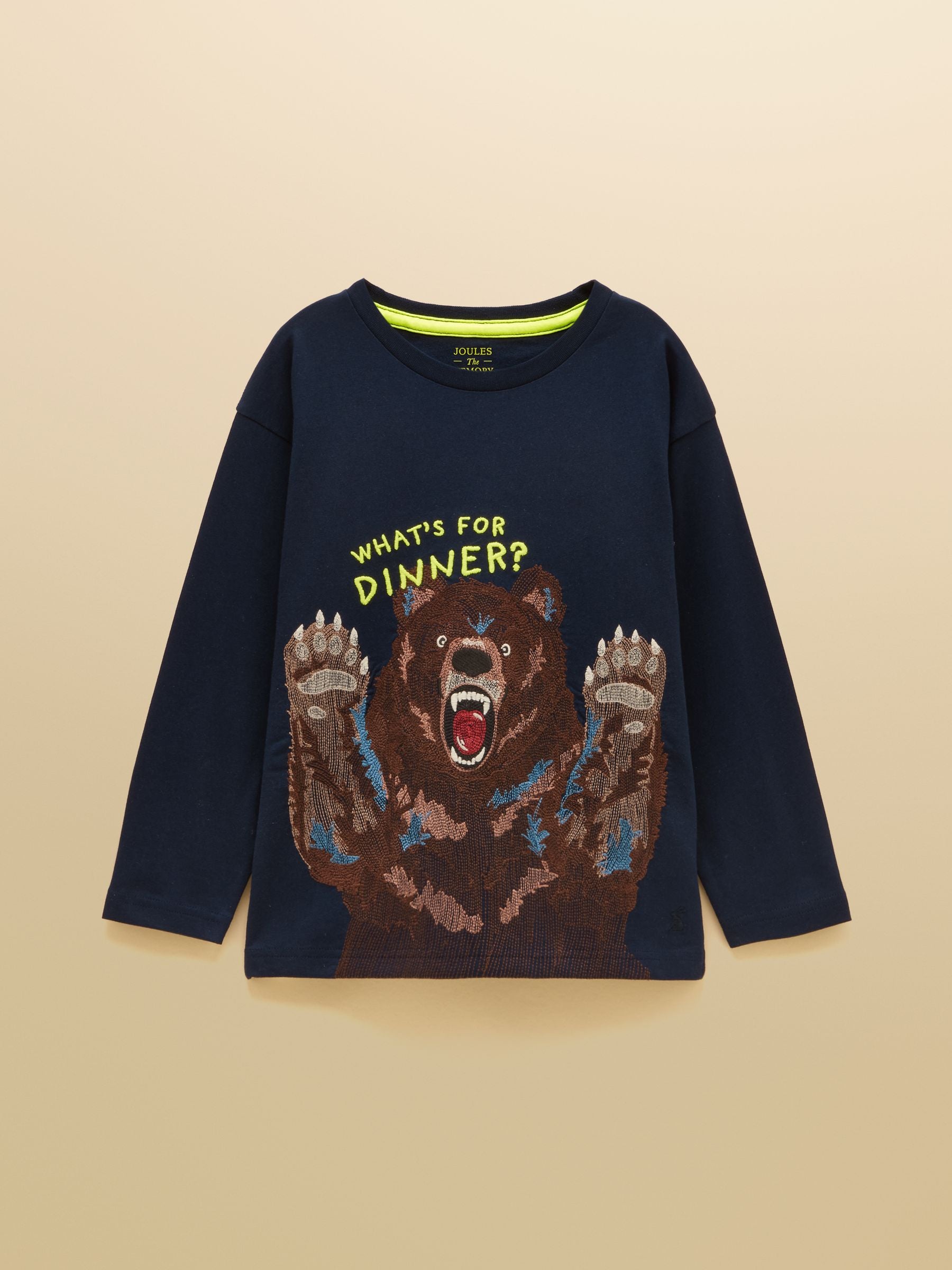 Boys' Finlay Navy Long Sleeve Superstitch Graphic T-Shirt