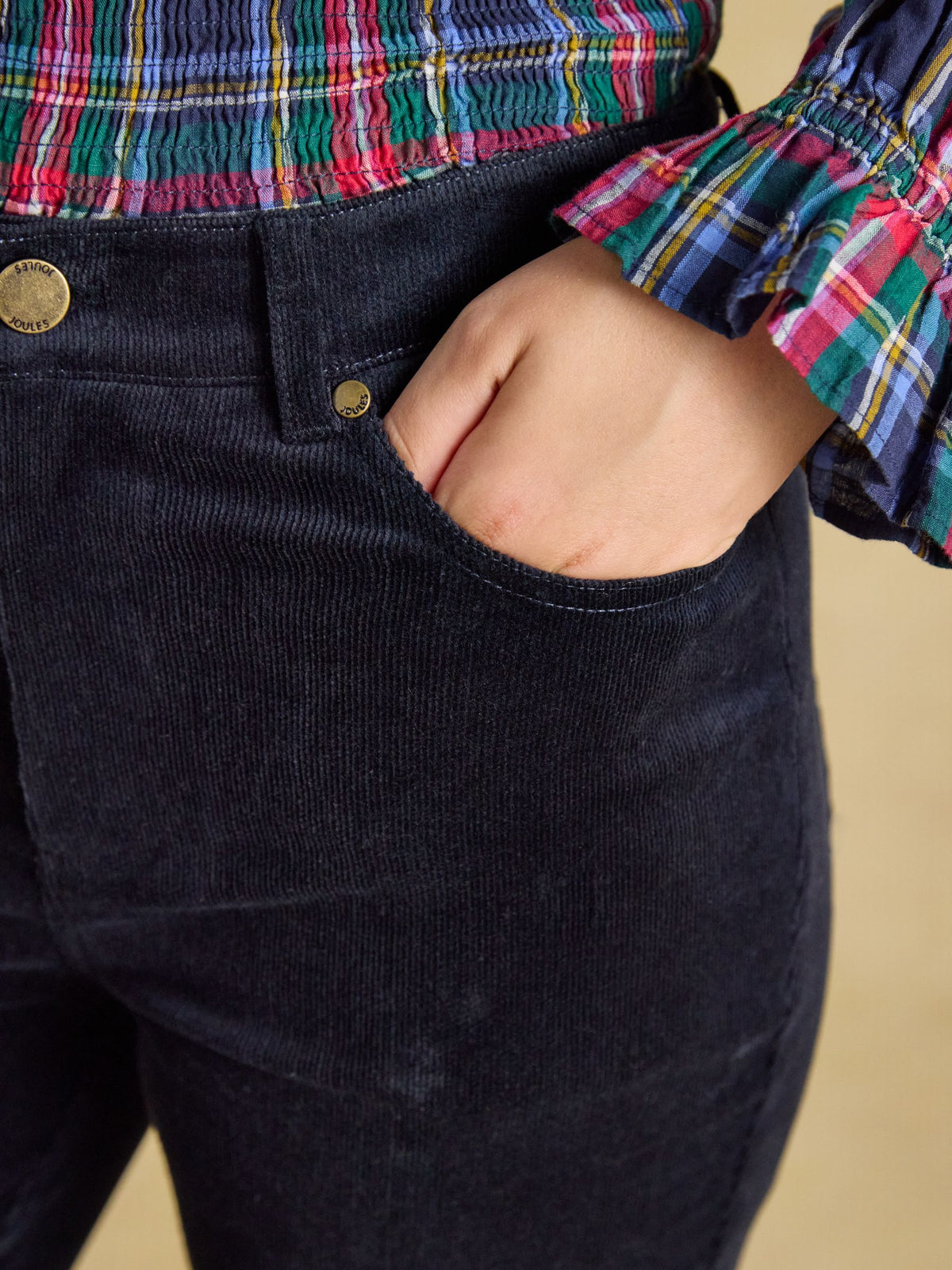 Slim Straight Cord Trouser – Navy