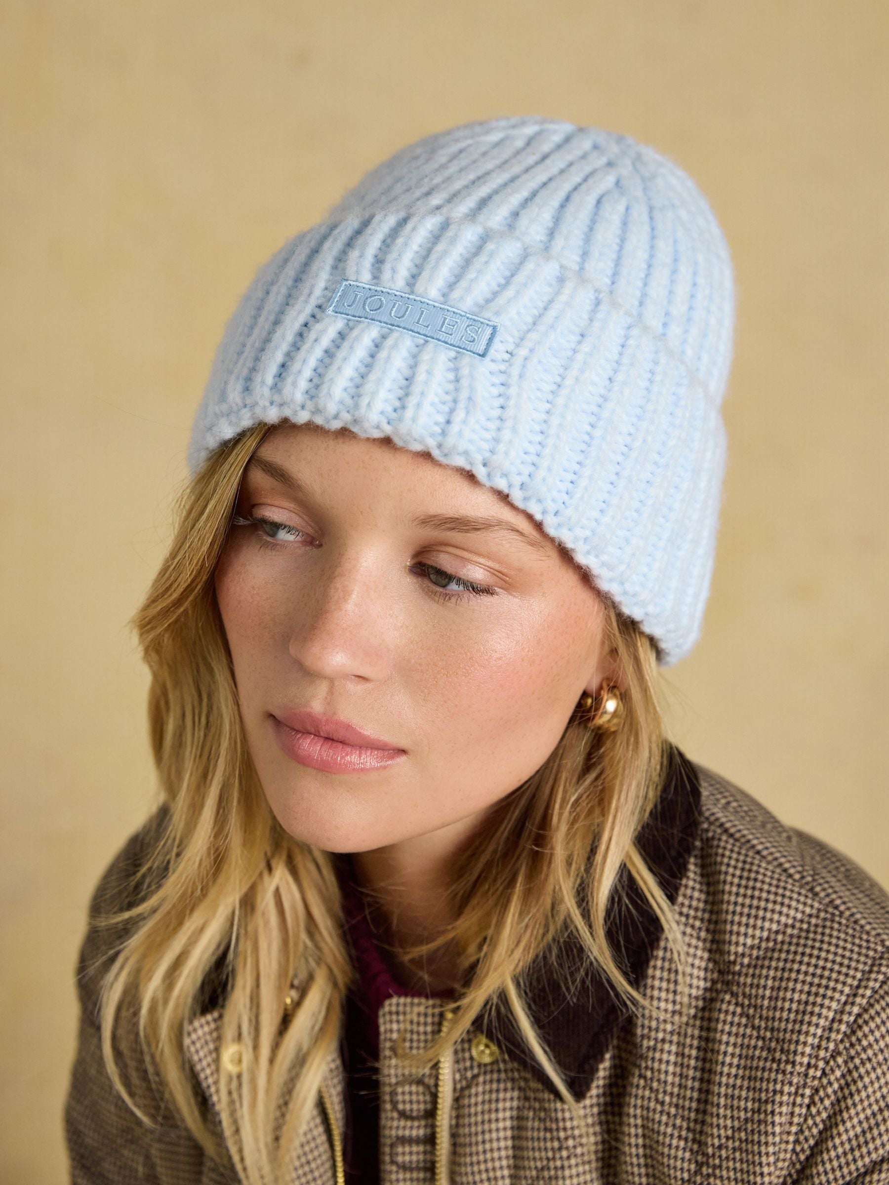 Chunky Blue Knitted Beanie