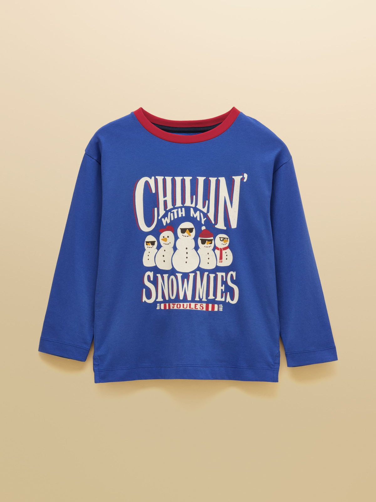 Finlay Graphic Long Sleeve Top – Blue Snowmies