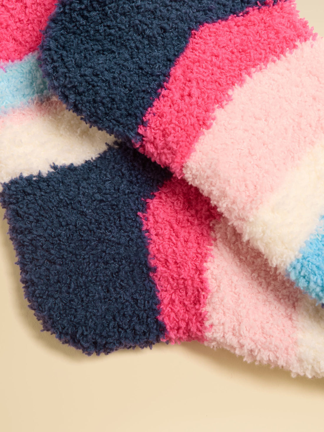 Kids Fluffy Pink Stripe Socks