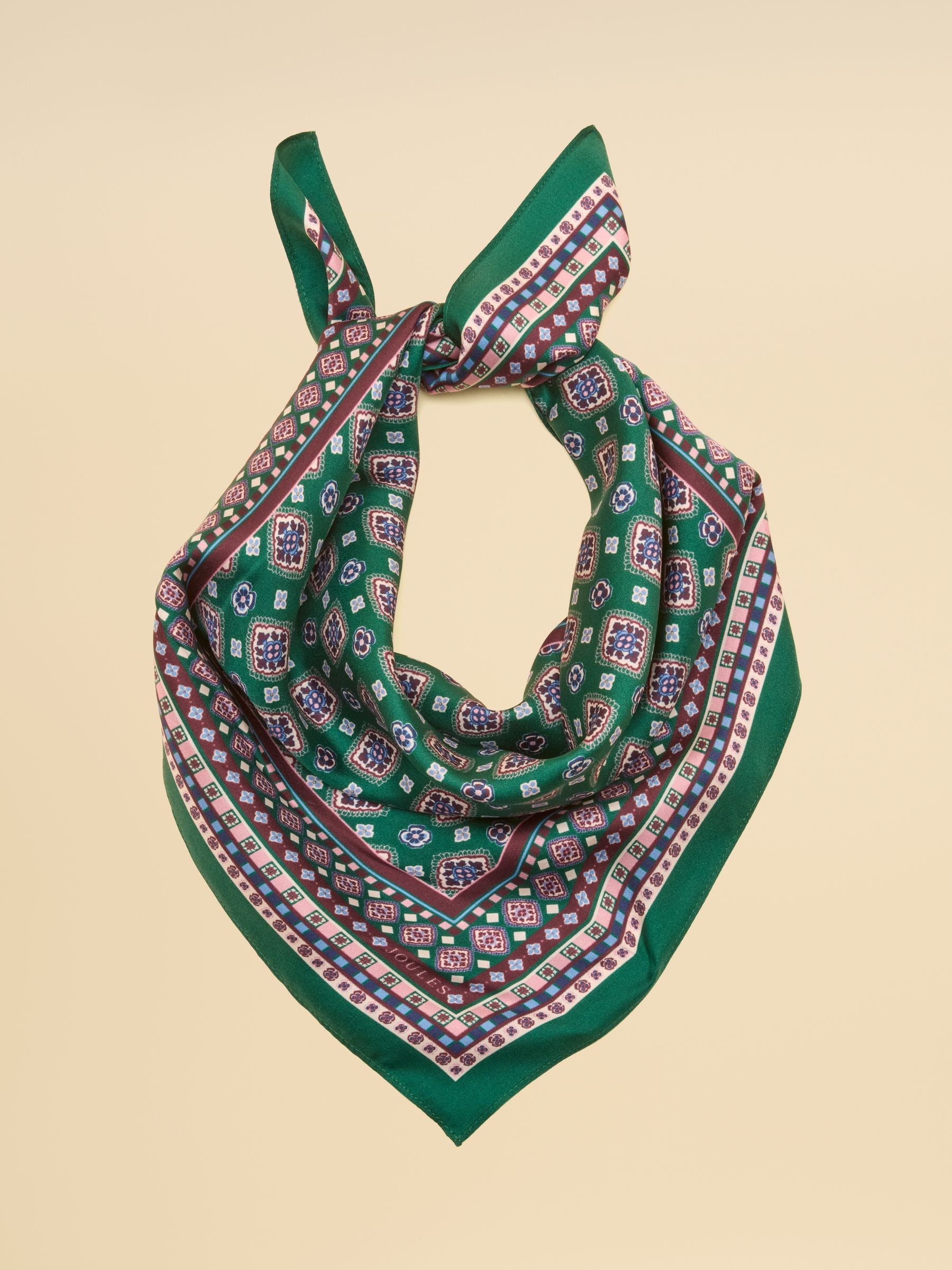 Elsie Green 100% Silk Square Scarf