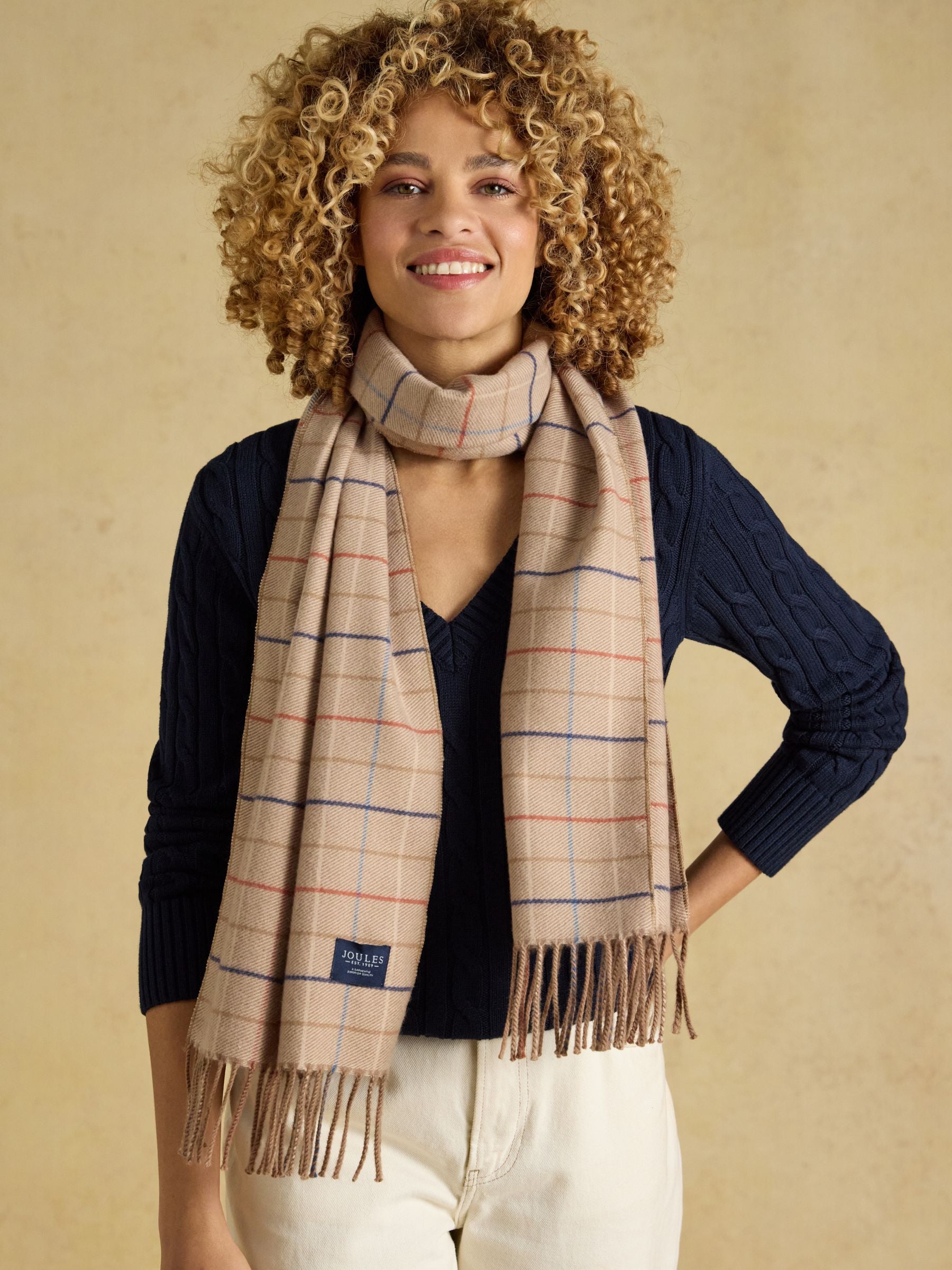 Langtree Neutral Check Scarf