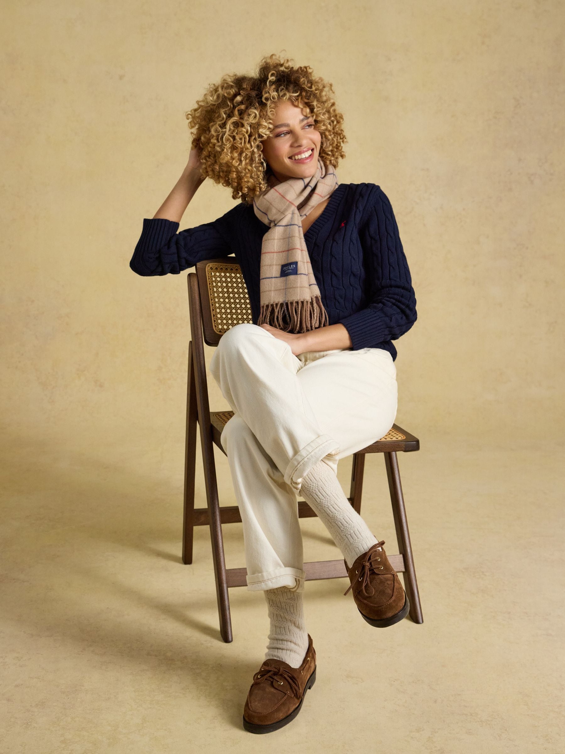 Langtree Neutral Check Scarf