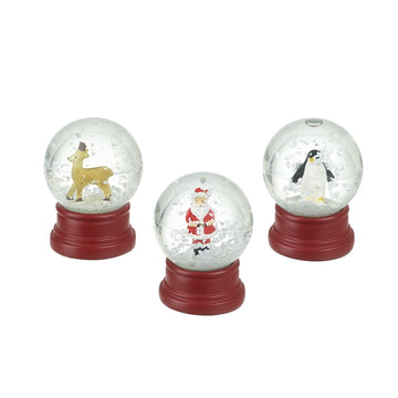 Santa Deer Penguin Snowglobe