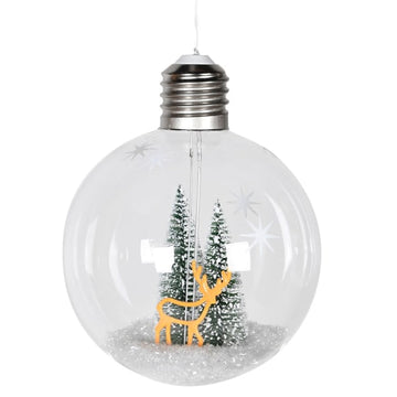 Lit Xmas Forest Bauble