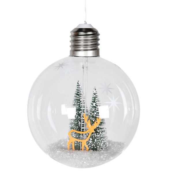 Lit Xmas Forest Bauble