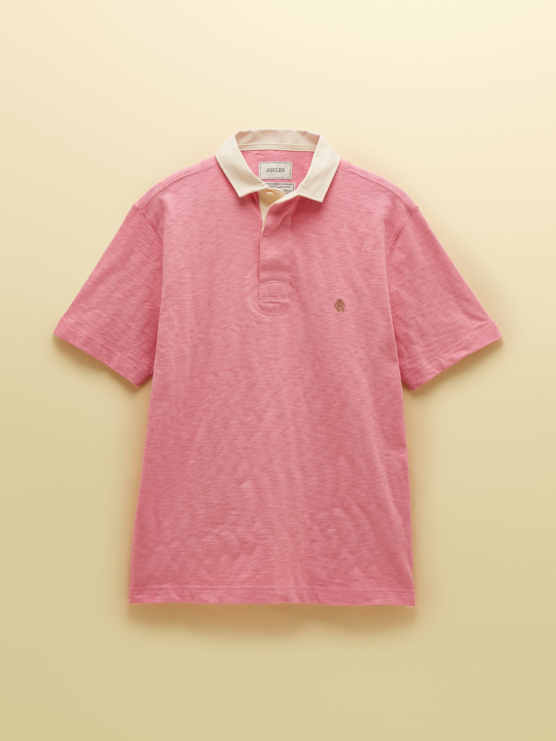 Summer Slub Pink Short Sleeve Rugby Shirt