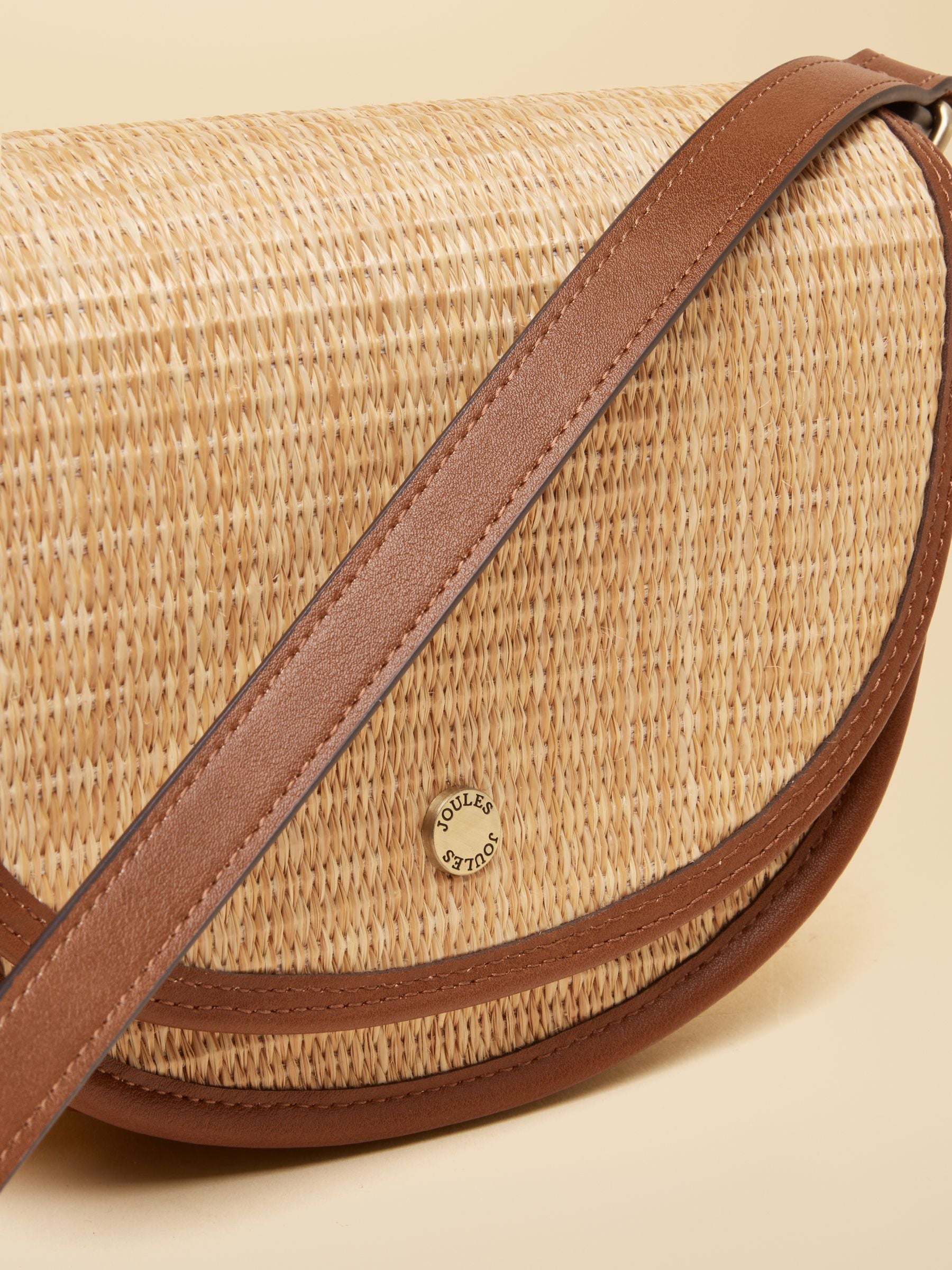 Daphne Neutral Straw Effect Bag
