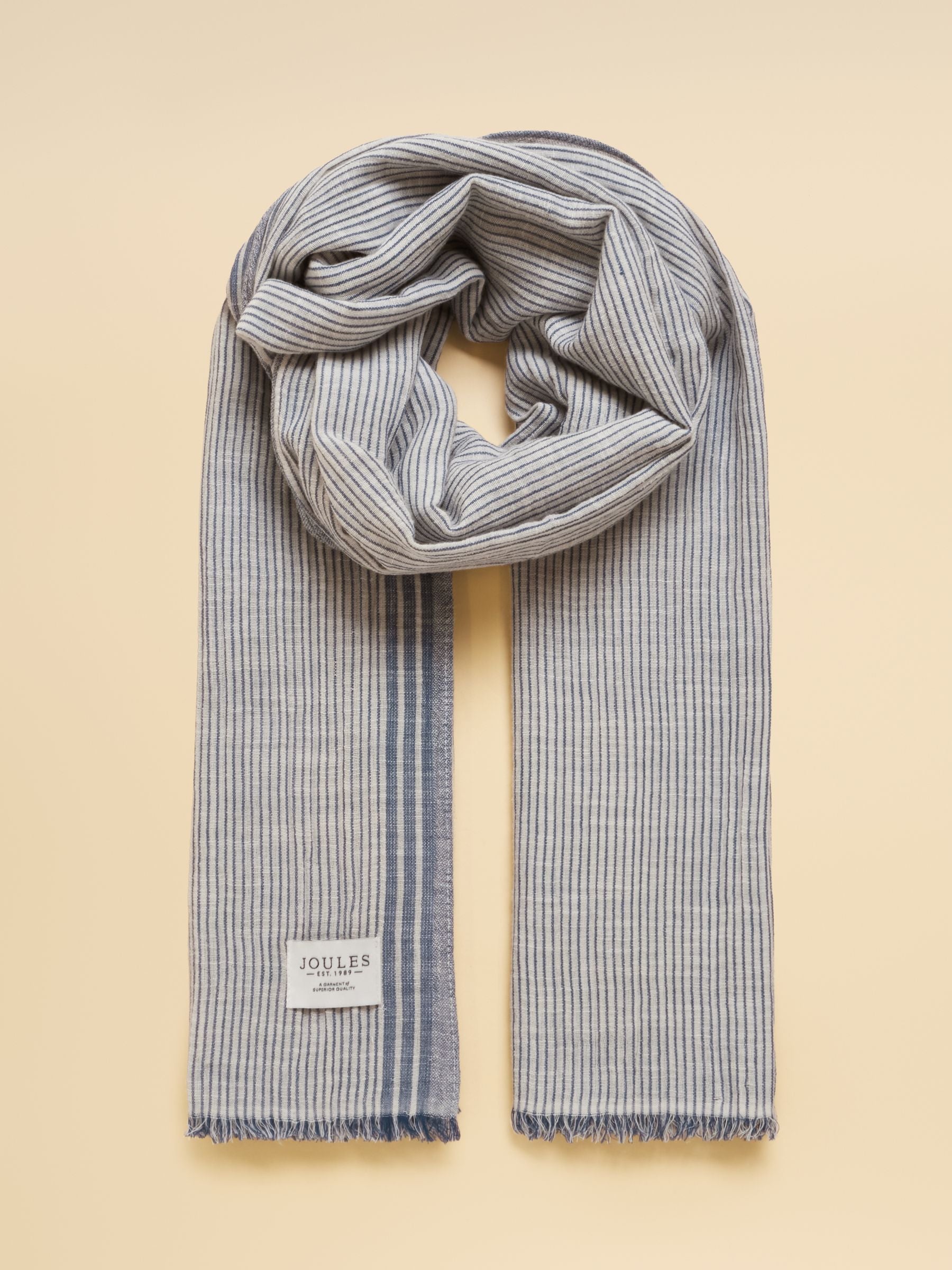Orla Navy Stripe Printed Scarf