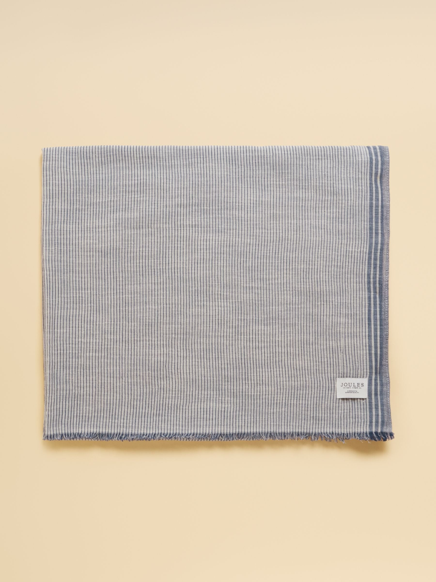 Orla Navy Stripe Printed Scarf
