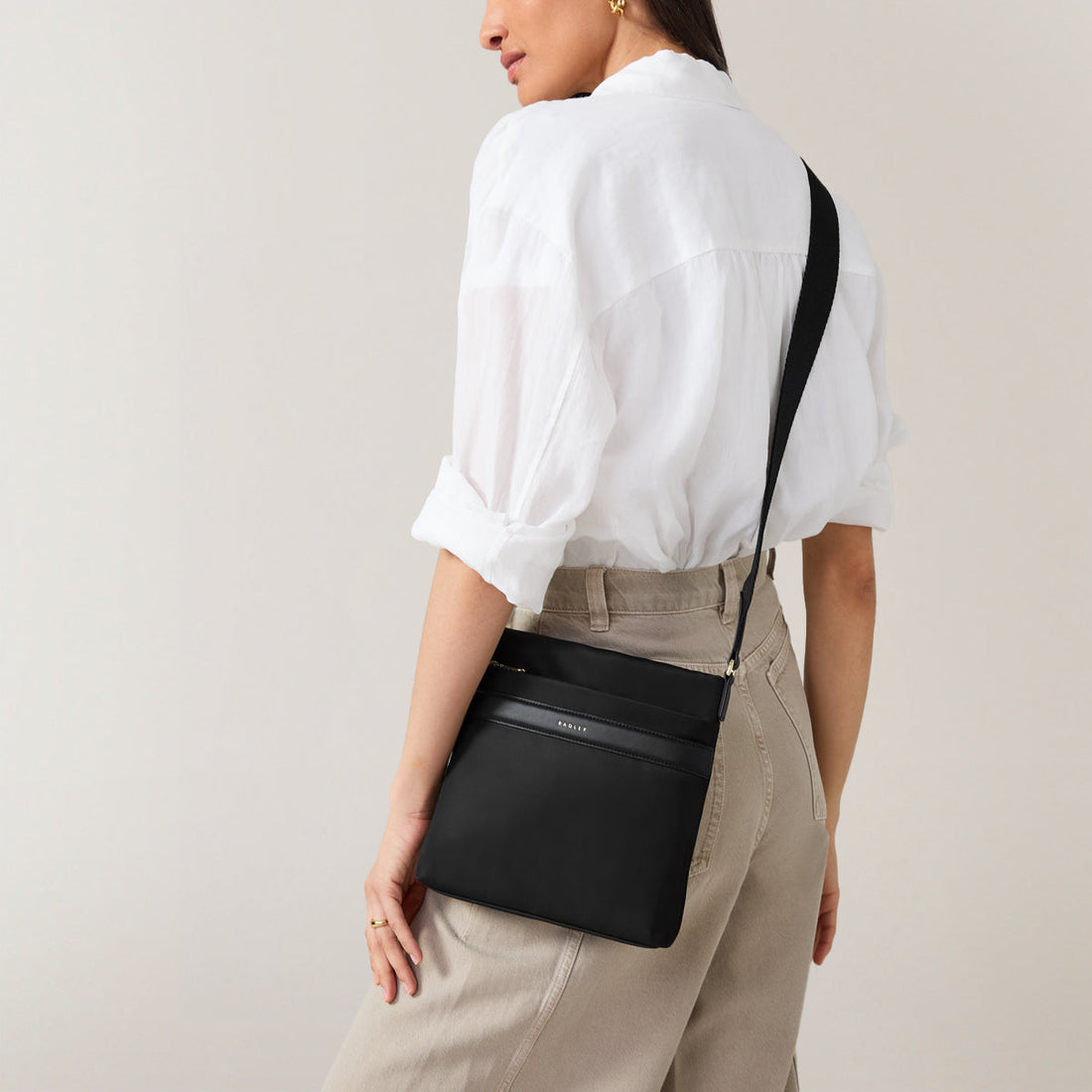 Holland Park Small Ziptop Crossbody Black