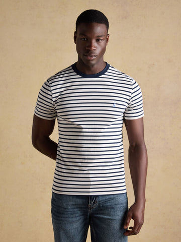 Everyday Navy & White Stripe Classic Fit Cotton T-Shirt