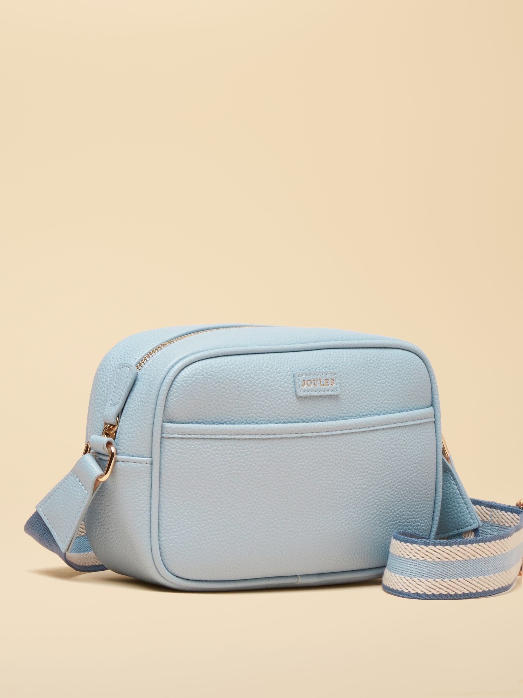 Trent Pale Blue Cross Body Bag with Adjustable Thick Strap