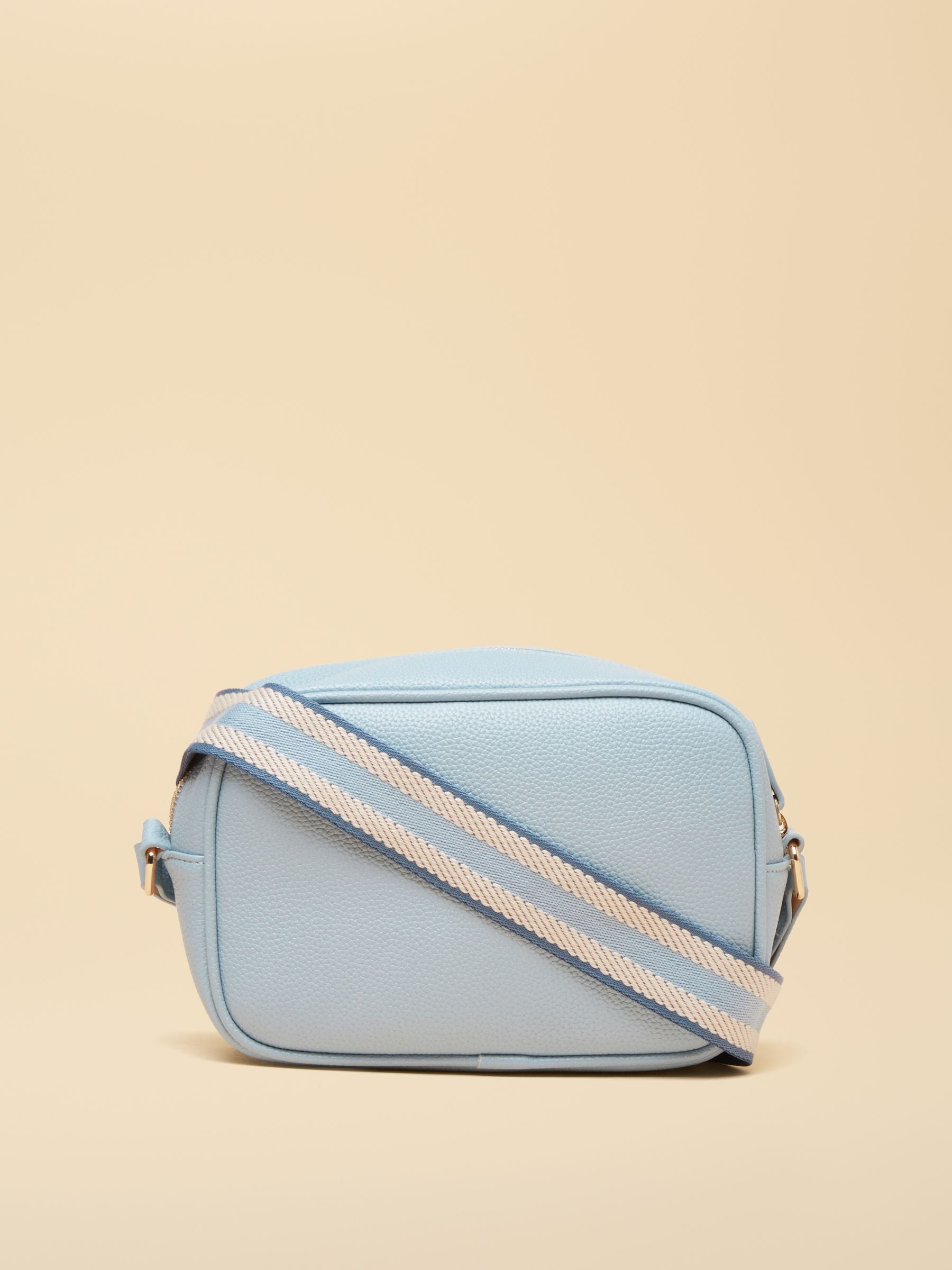 Trent Pale Blue Cross Body Bag with Adjustable Thick Strap