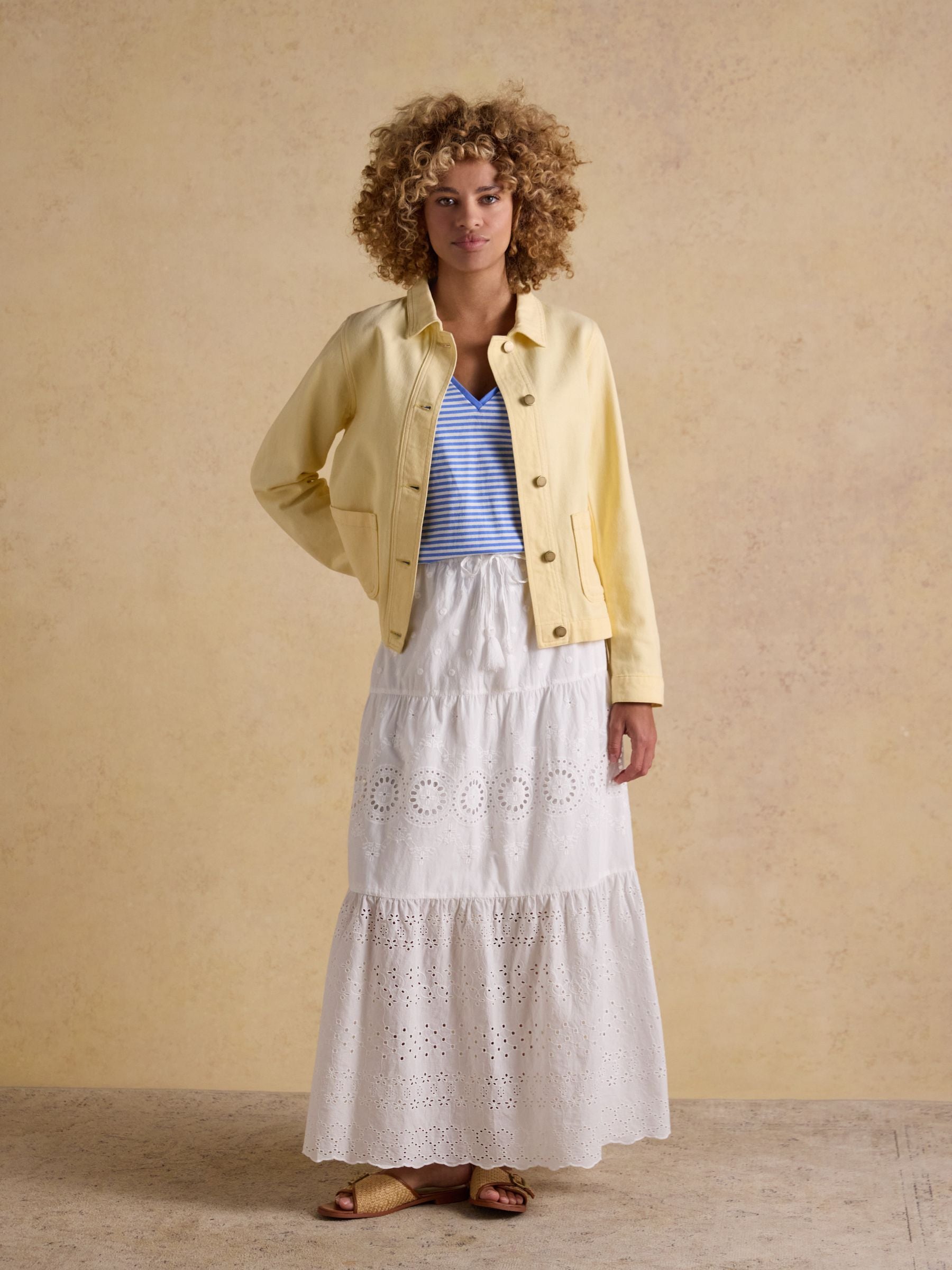 Marlow Light Yellow Denim Jacket