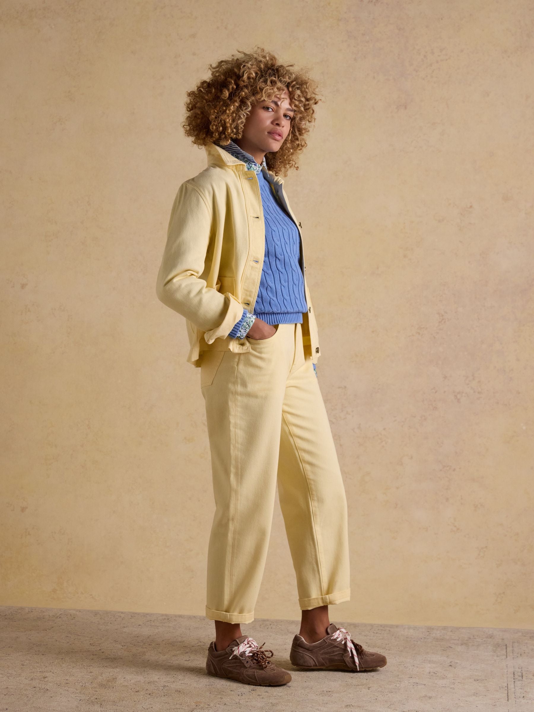 Marlow Light Yellow Denim Jacket