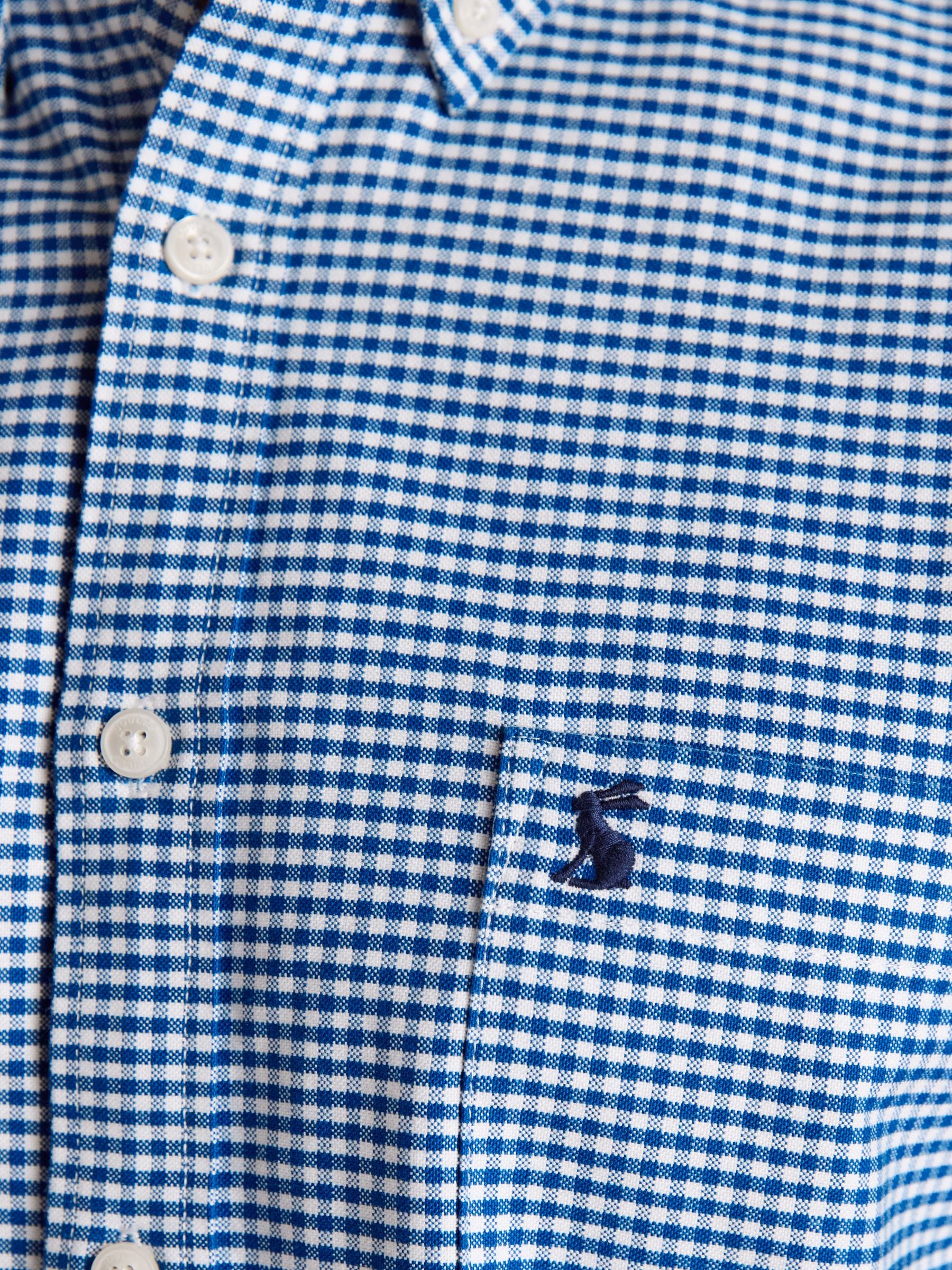 Blue Checked Classic Fit Cotton Oxford Shirt