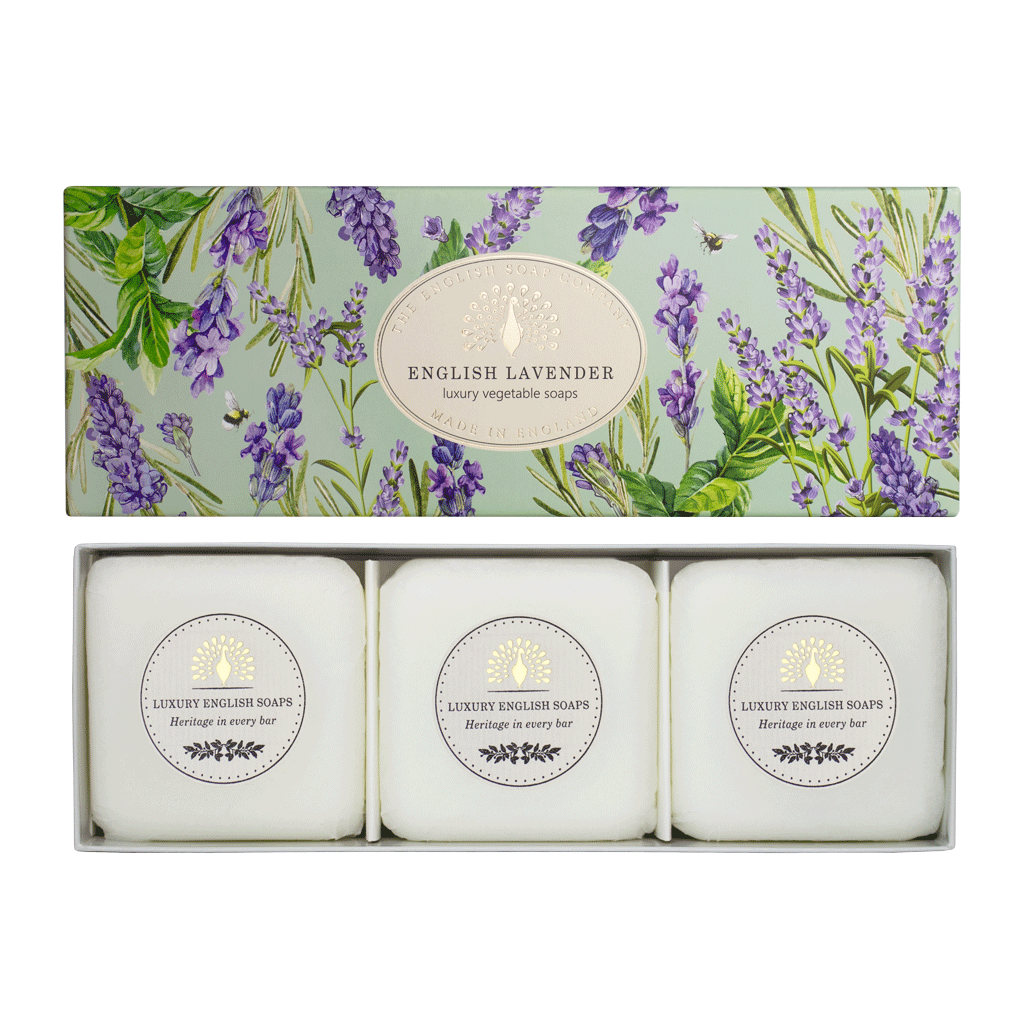 Heritage English Lavender Triple Soap Gift Box