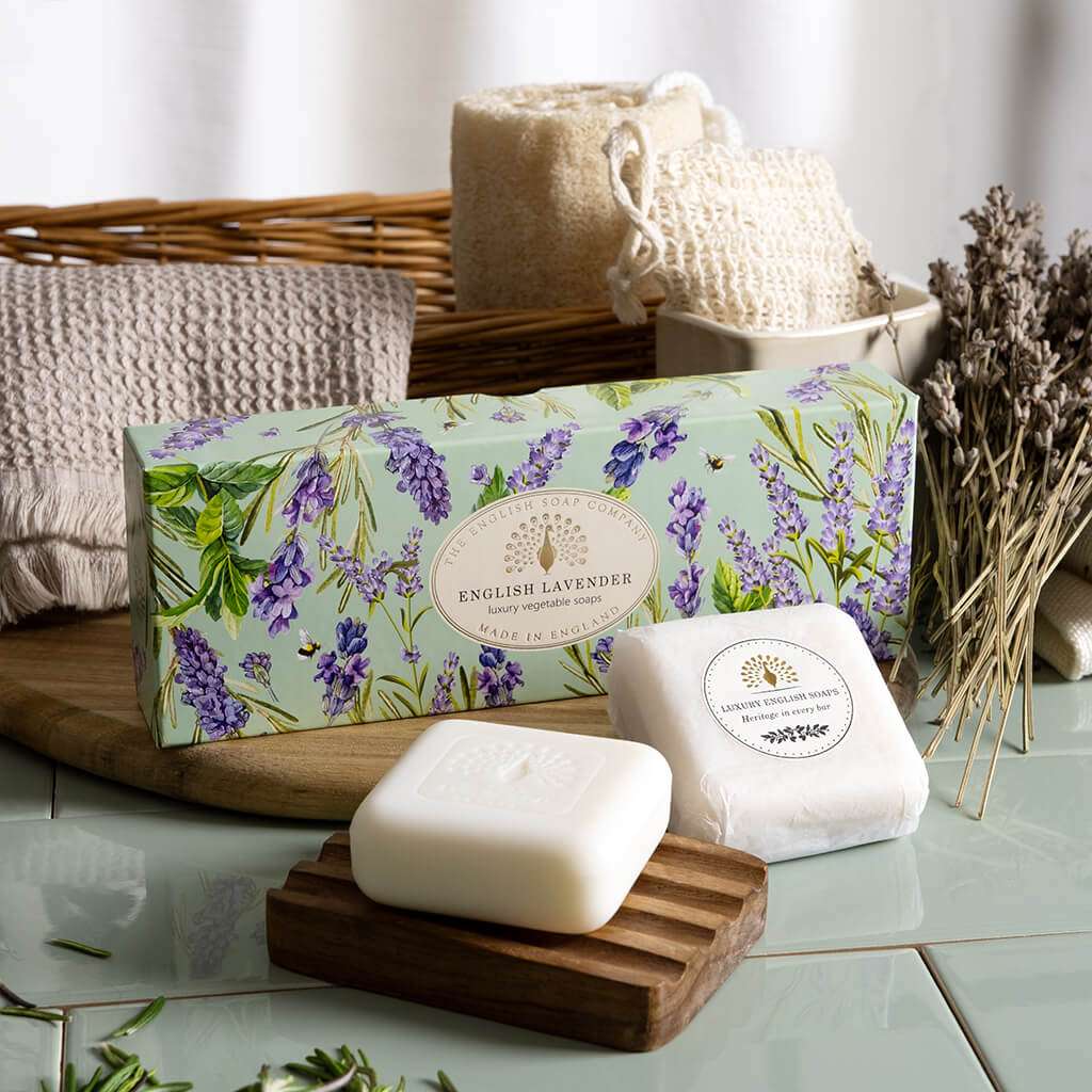 Heritage English Lavender Triple Soap Gift Box