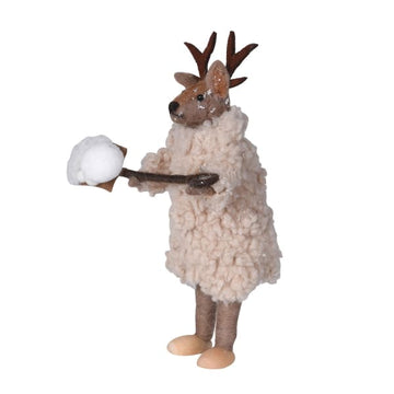 Snowy Shovel Reindeer