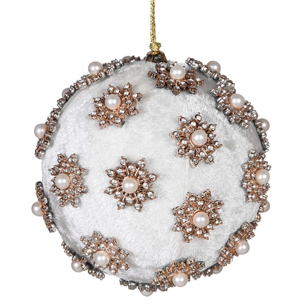 Ivory Pearl Sun Bauble
