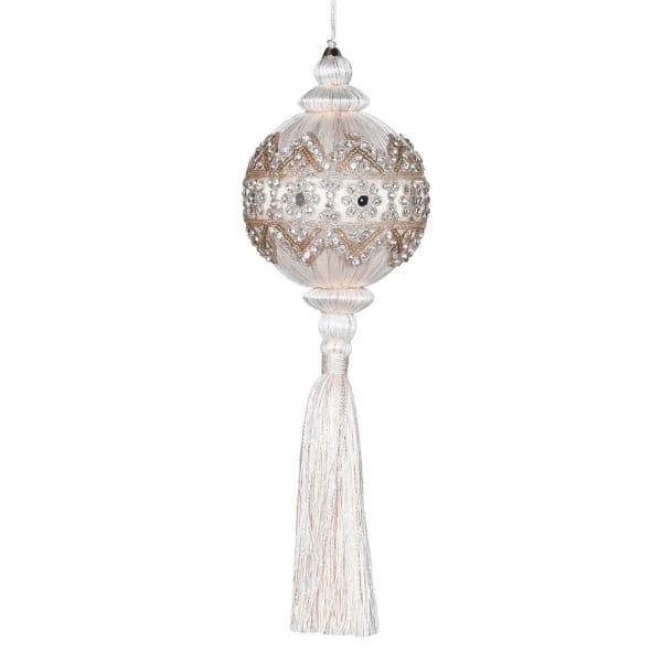 White Glitz Bauble