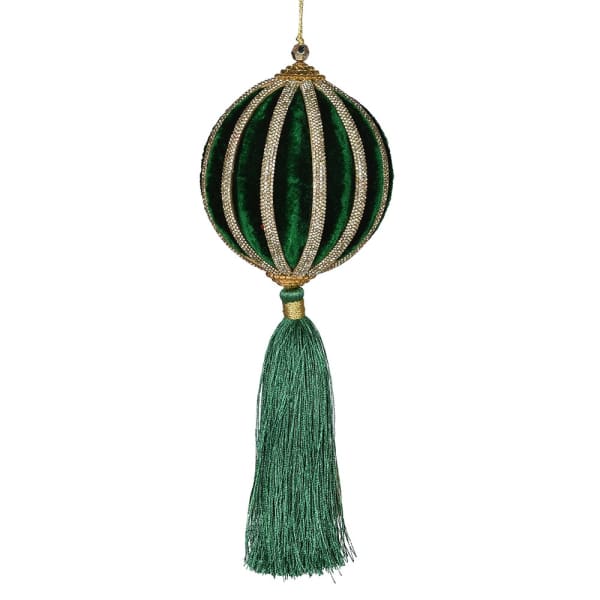 Green Velvet Tassel Bauble