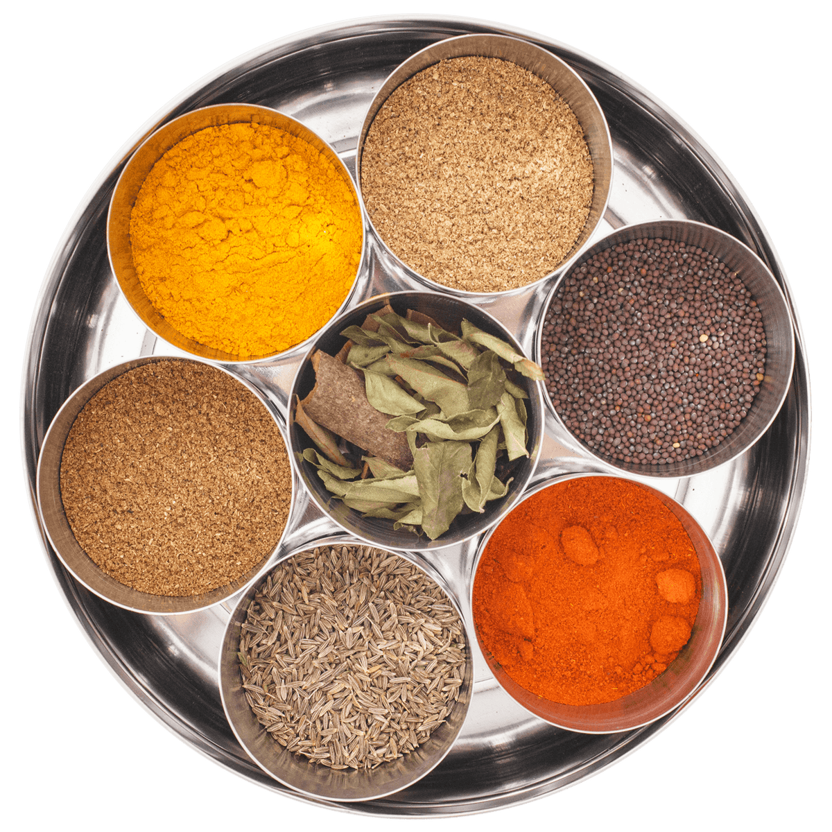 Indian Spice Tin With 9 Spices & Blends with Silk Sari Wrap