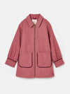 Dorothea Pink Herringbone Tweed Coat