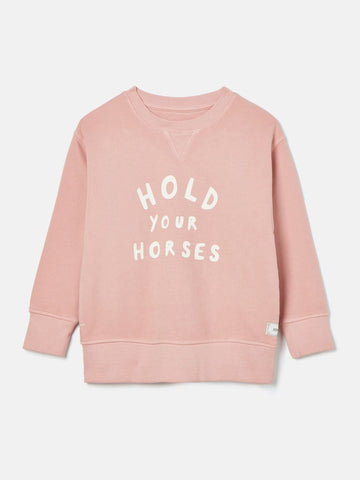 Sundaze Pink Crew Neck Slogan Sweatshirt