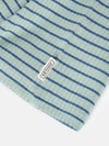 Faye Blue Stripe High Neck Rib Top