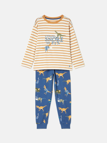 Doze Days Dinosaur Print Jersey Pyjama Set