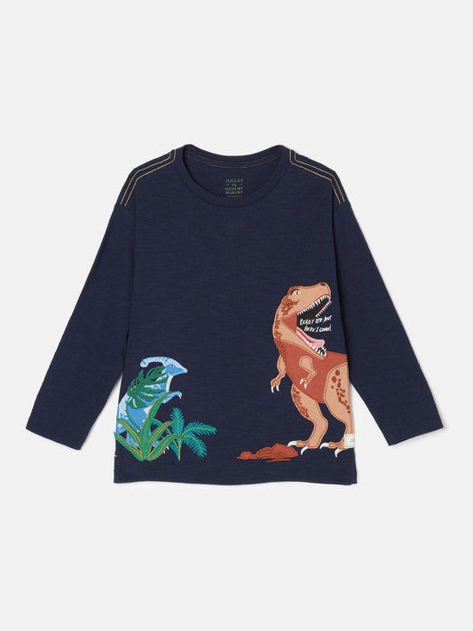 Jack Navy Blue Artwork Top