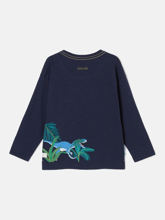 Jack Navy Blue Artwork Top