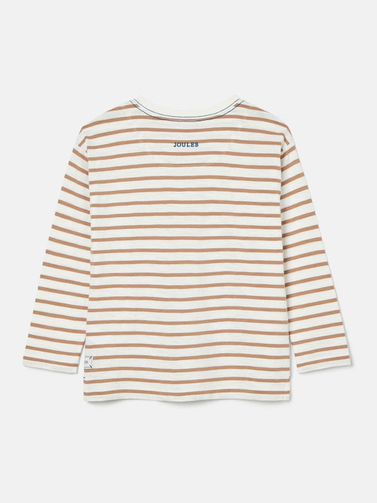 Jack Cream & Natural Stripe Artwork Top