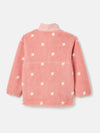 Tilly Pink Spot Half Zip Borg Fleece