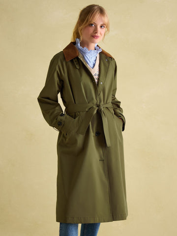 Epwell Green Waterproof Belted Trench Coat