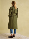 Epwell Green Waterproof Belted Trench Coat