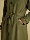 Epwell Green Waterproof Belted Trench Coat