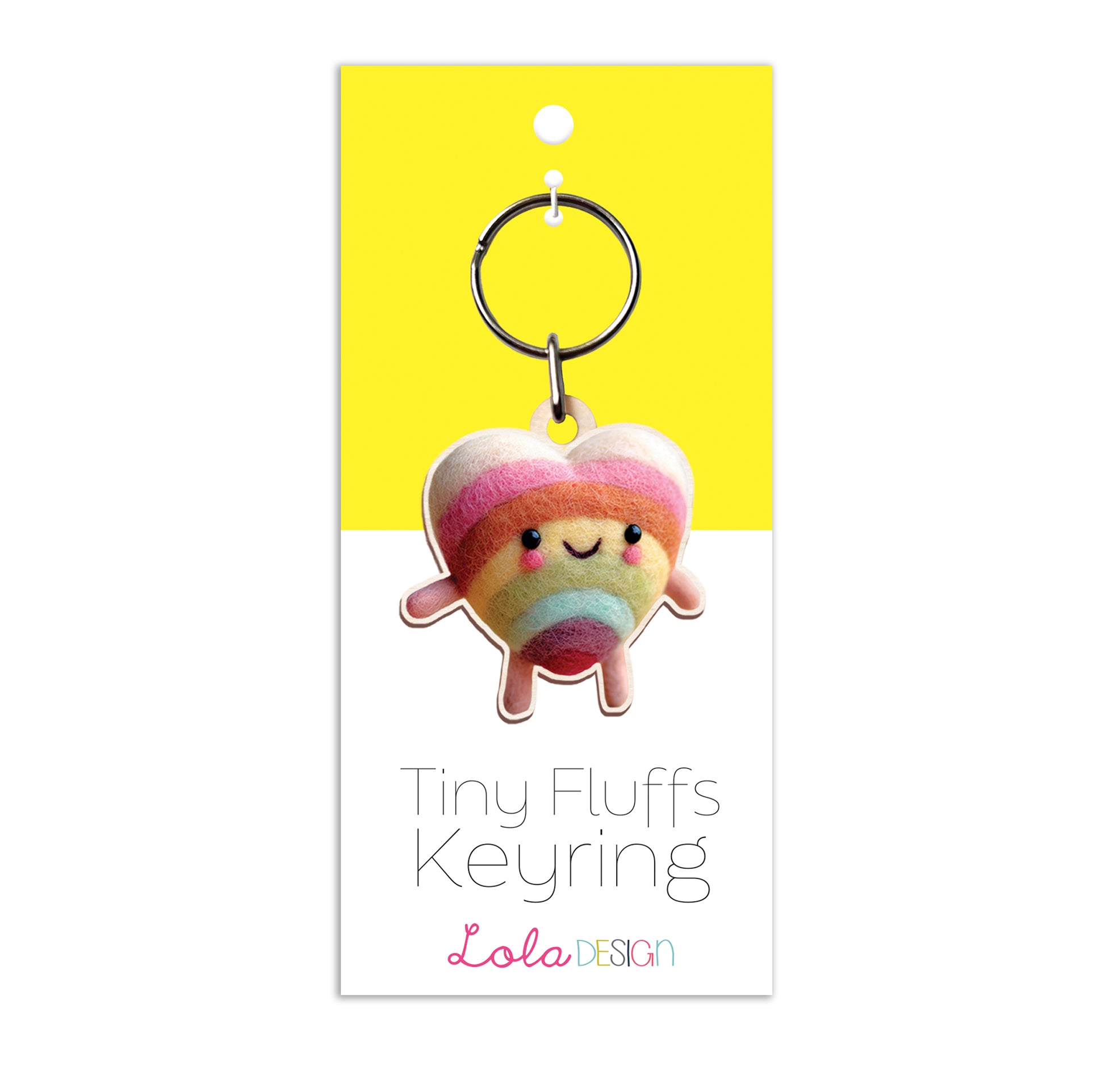 Rainbow Heart Keyring by Lola Design Ltd