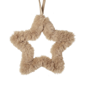 Fluffy Hanging Brown Star