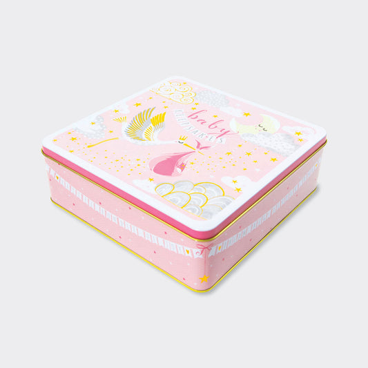 LARGE KEEPSAKE TIN - BABY GIRL KEEPSAKES